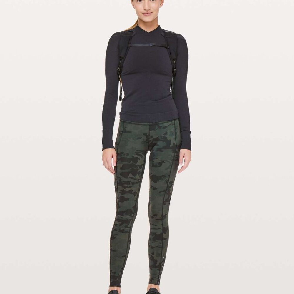 Lululemon Gator Green Fast and Free 28" size 6